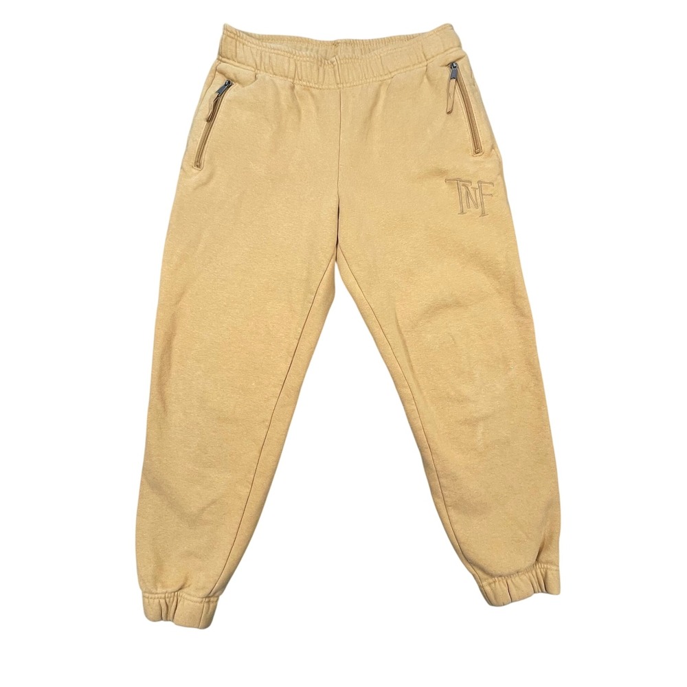 The North Face Tan Fleece Lined Zipper Pocket Joggers Womens Large